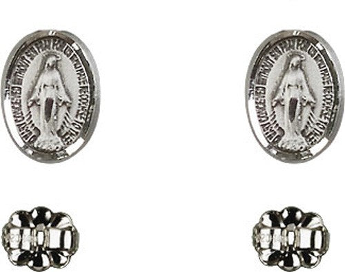 Sterling Silver Miraculous Post Earrings