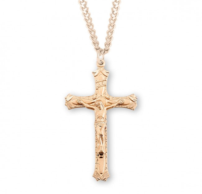 Tear Drop Accents Crucifix Pendant