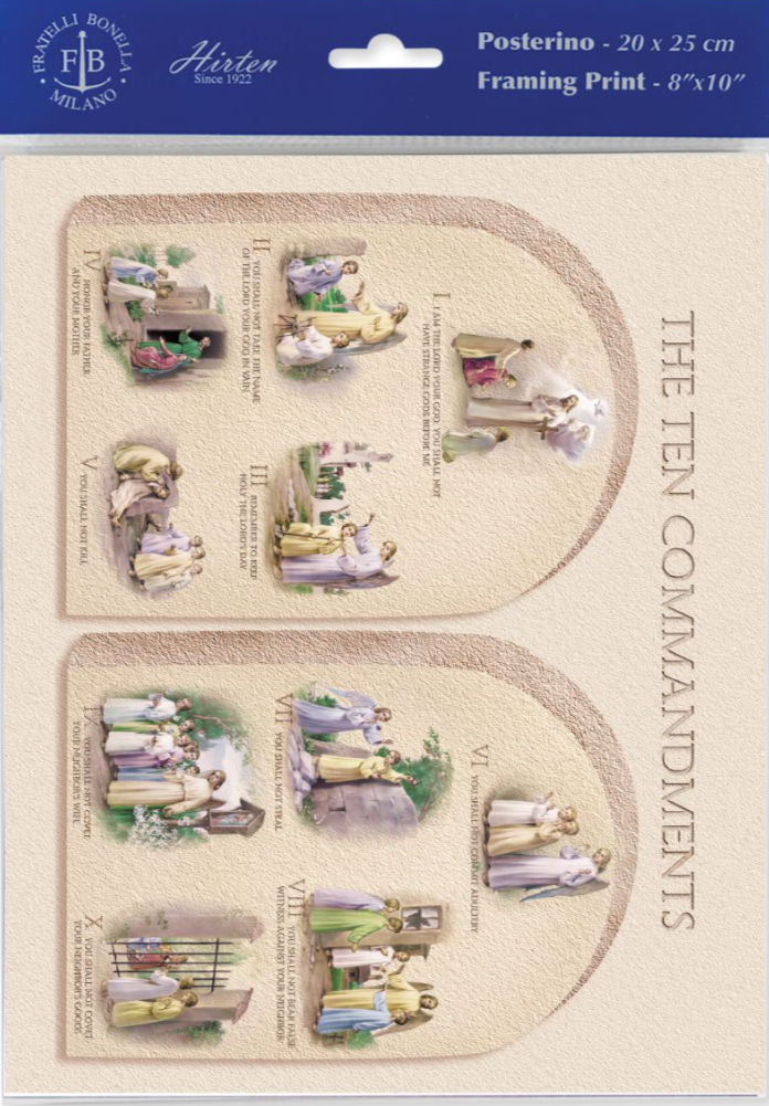 Ten Commandments Print - Sold in 3 per pack
