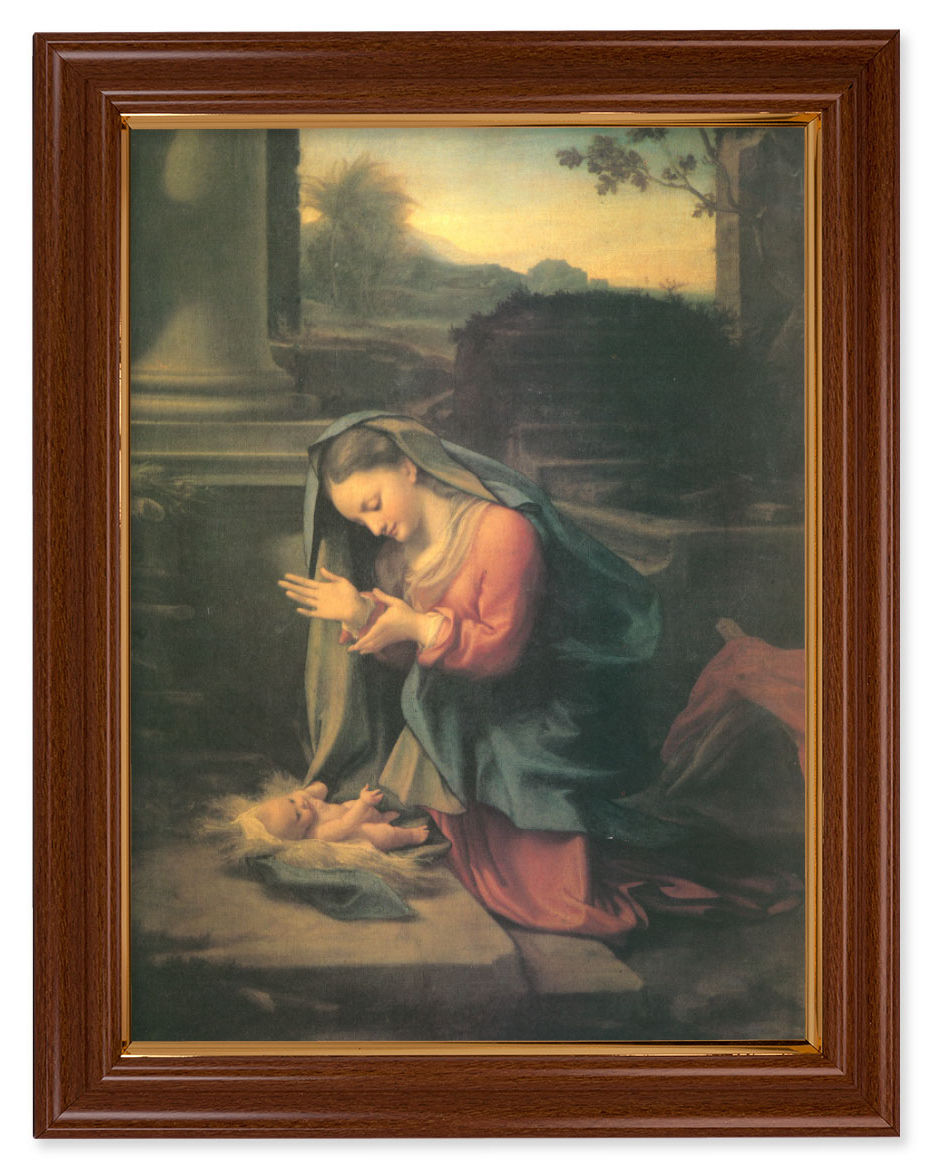 The Adoration of the Christ Child by da Correggio 12x16 Framed Print Artboard