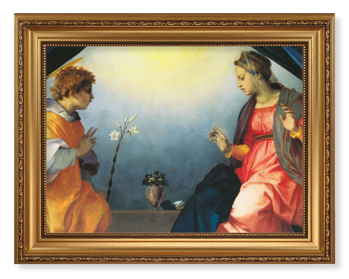 The Annunciation by Andrea del Sarto 12x16 Framed Print Artboard