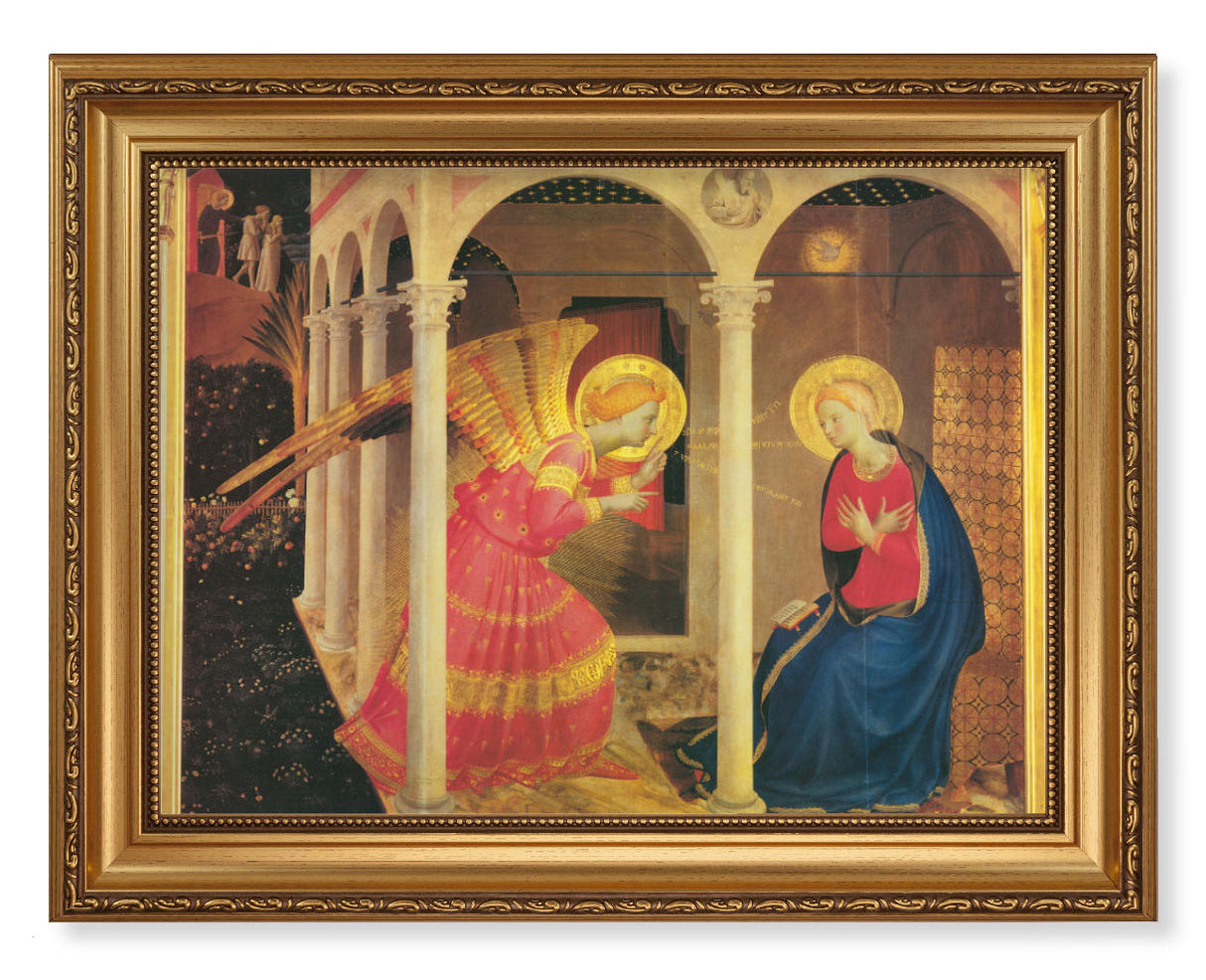 The Annunciation by Fra Angelico 12x16 Framed Print Artboard