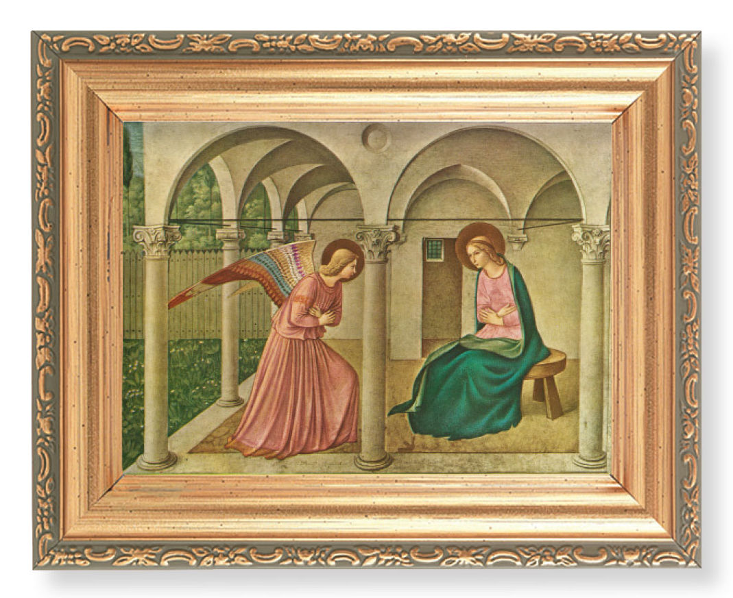The Annunciation by Fra Angelico 4x5.5 Print Under Glass