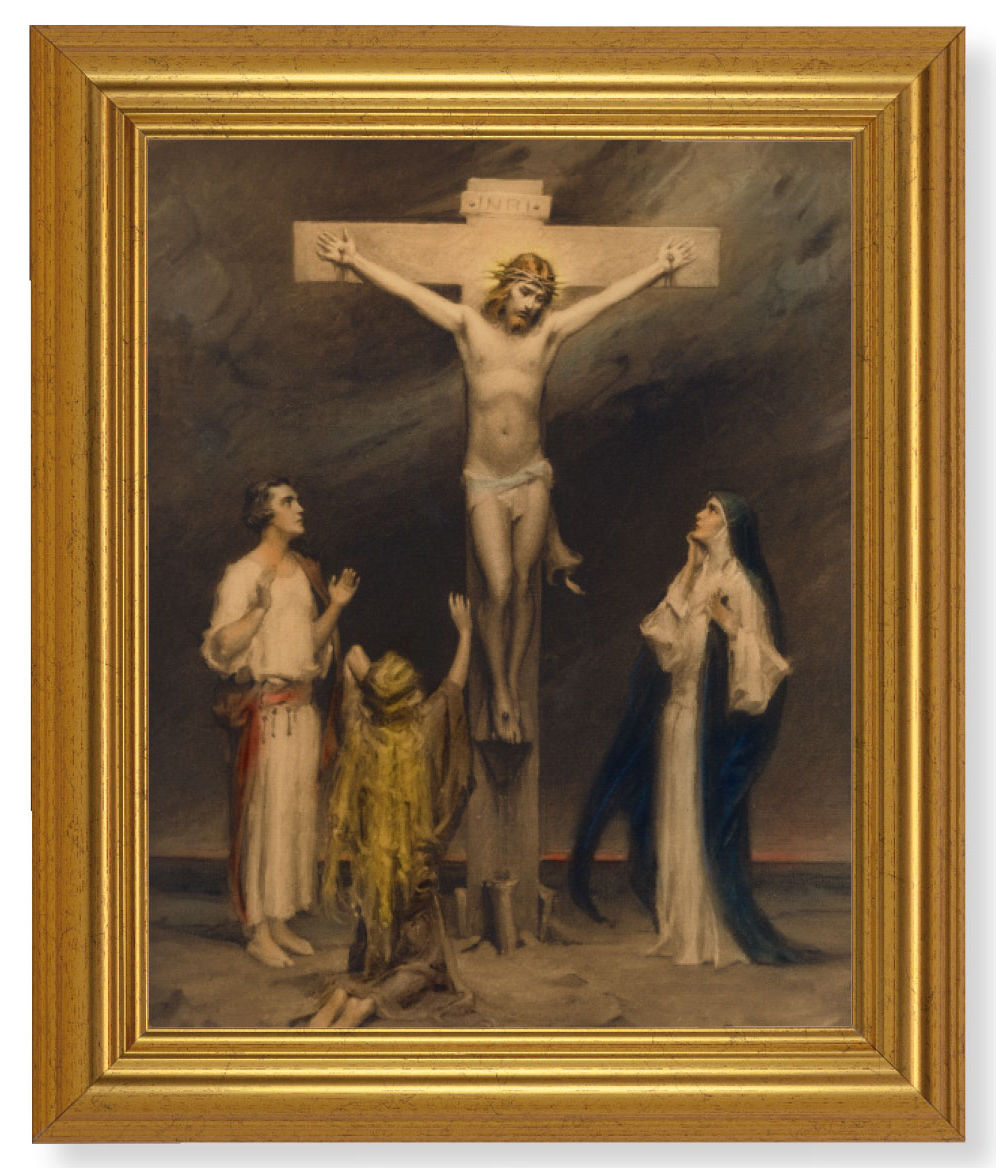 The Crucifixion of Christ 8x10 Framed Print Under Glass