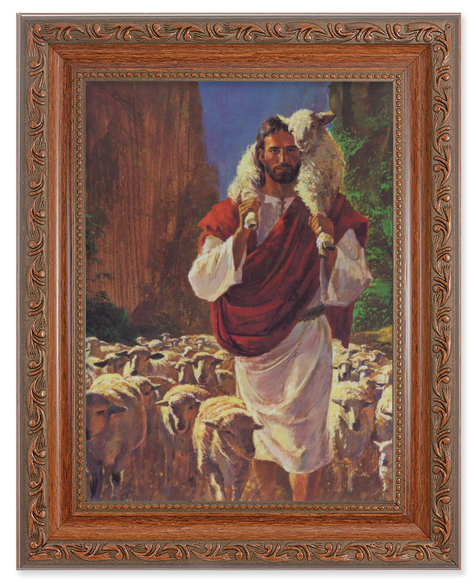 The Good Shepherd by Hook 6x8 Print Under Glass