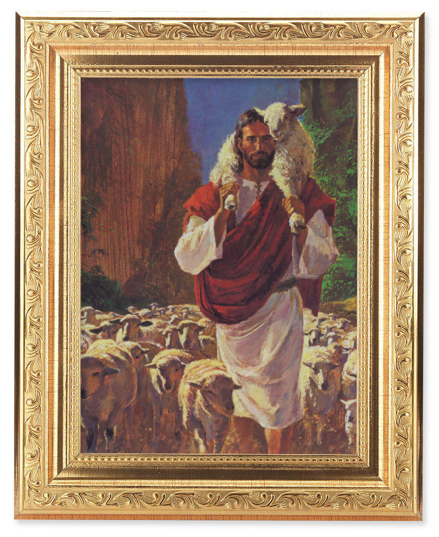 The Good Shepherd by Hook 6x8 Print Under Glass