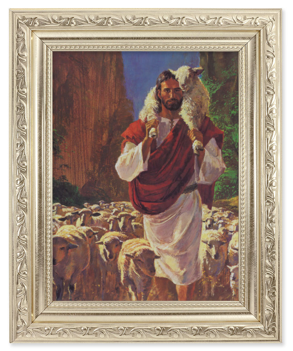 The Good Shepherd by Hook 6x8 Print Under Glass