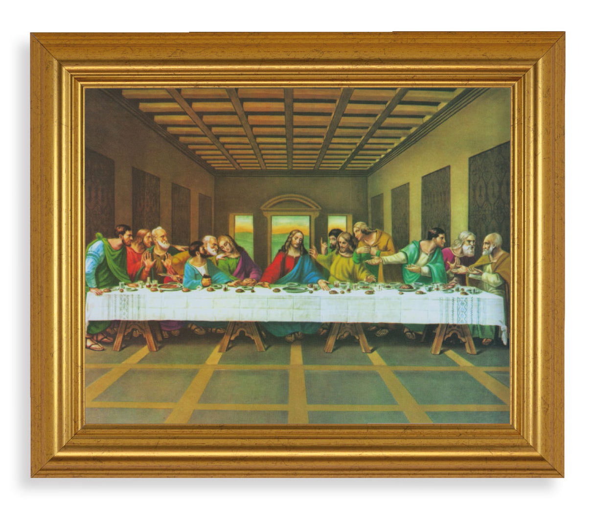 The Last Supper DaVinci 8x10 Framed Print Under Glass