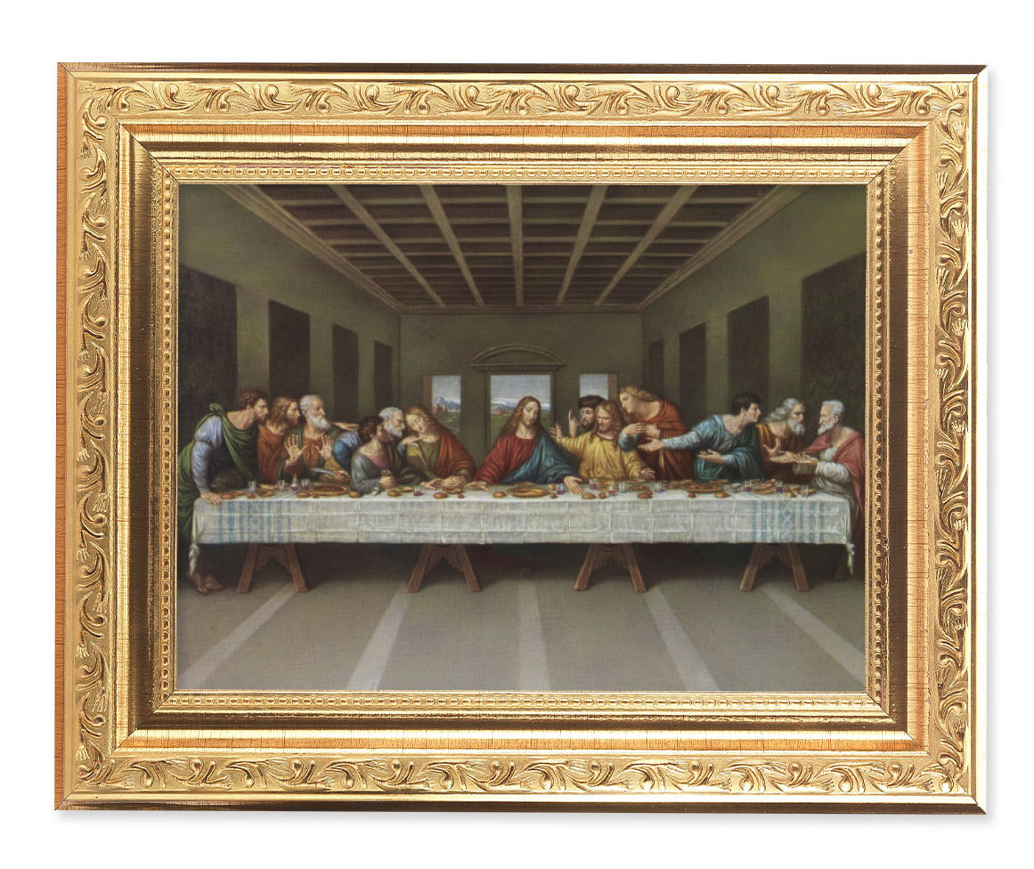The Last Supper by DaVinci 6x8 Print Under Glass