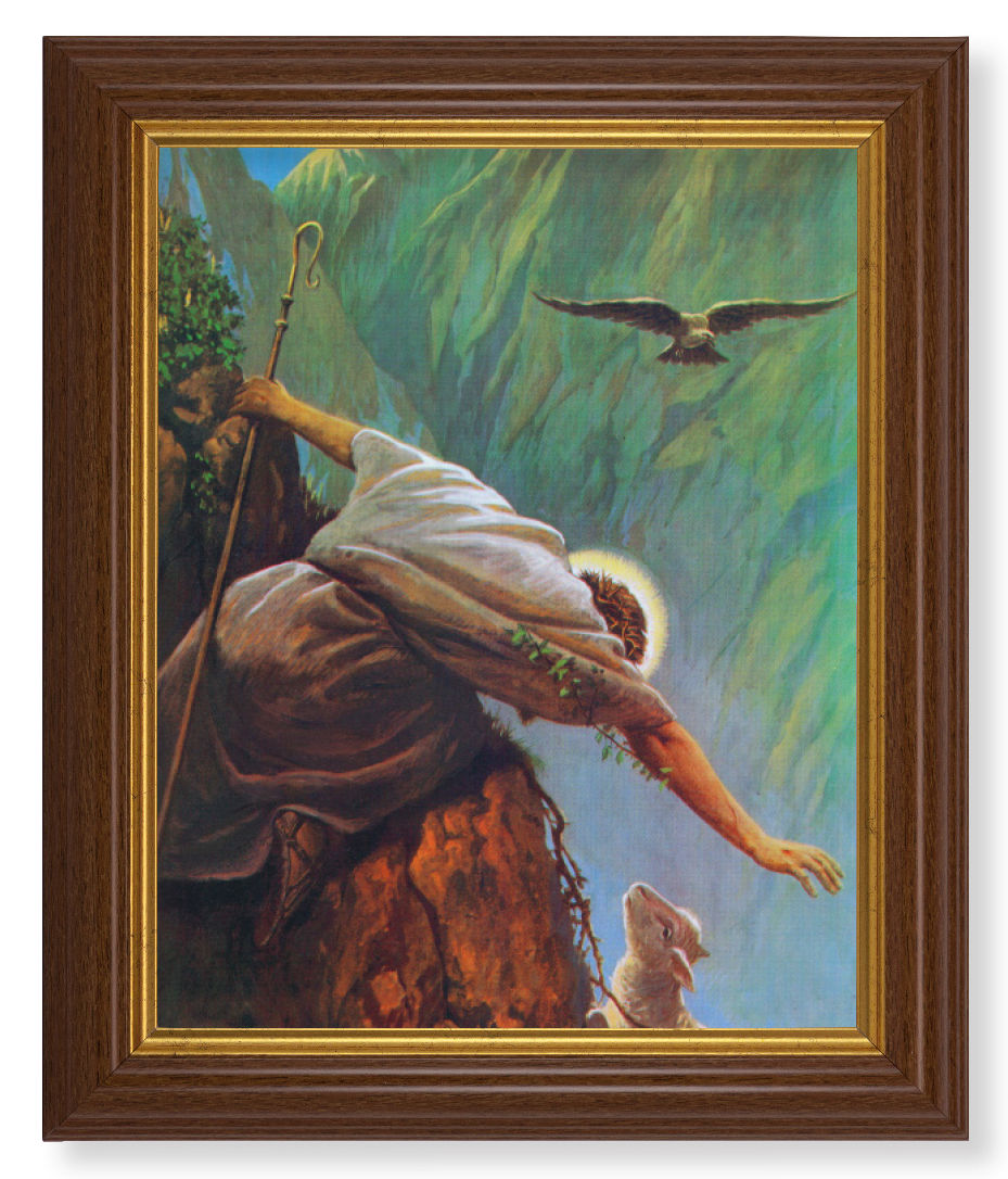 The Lost Sheep by Hook 8x10 Textured Artboard Dark Walnut Frame