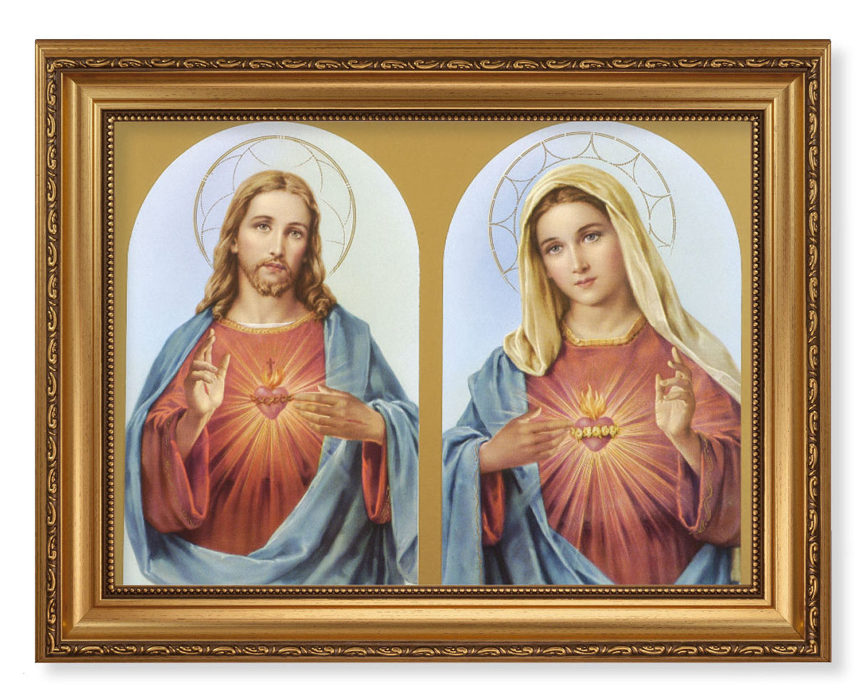 The Sacred Hearts with Halos 12x16 Framed Print Artboard