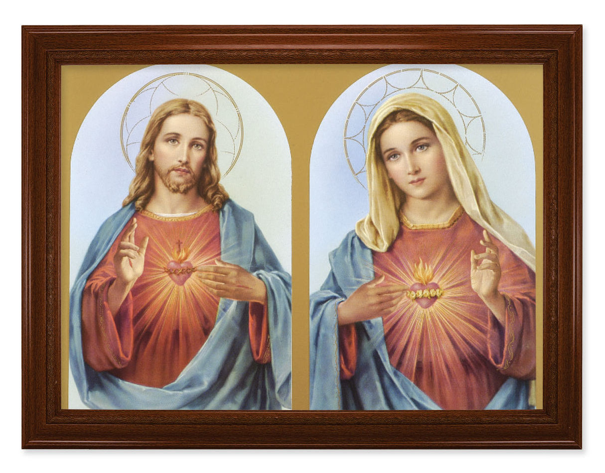 The Sacred Hearts with Halos 19x27Framed Print Artboard