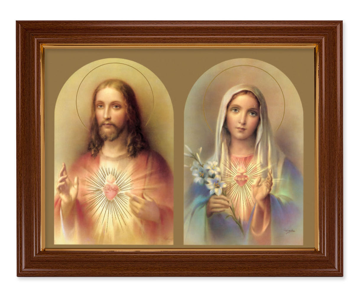 The Sacred Hearts with Lily 12x16 Framed Print Artboard