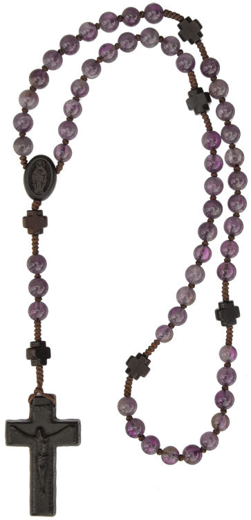 Gemstone & Jujube Wood Rosary - 6mm