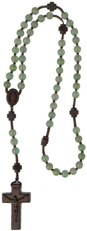 Gemstone & Jujube Wood Rosary - 6mm
