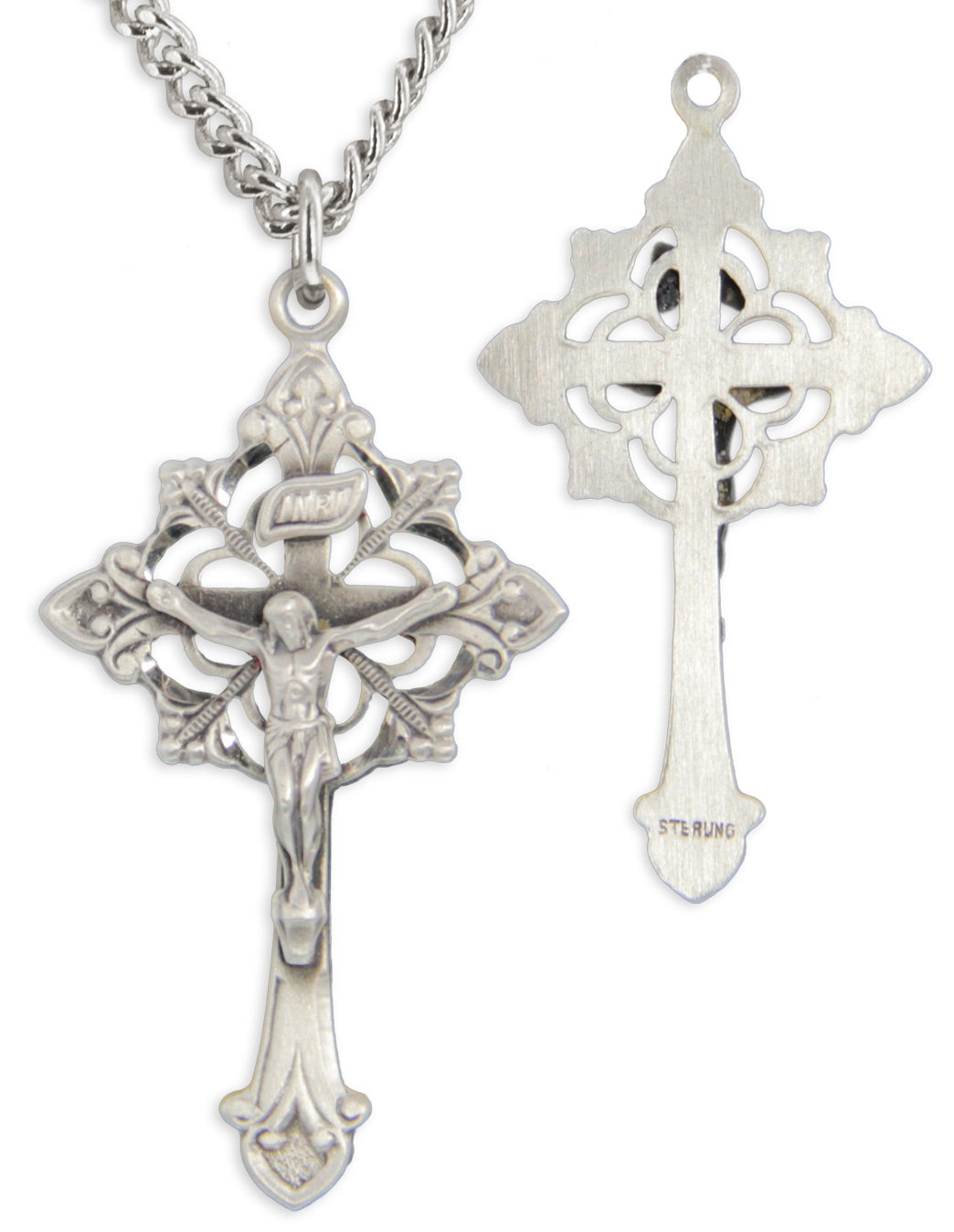 Cut Out Crucifix Fleur-de-lis Points for Women