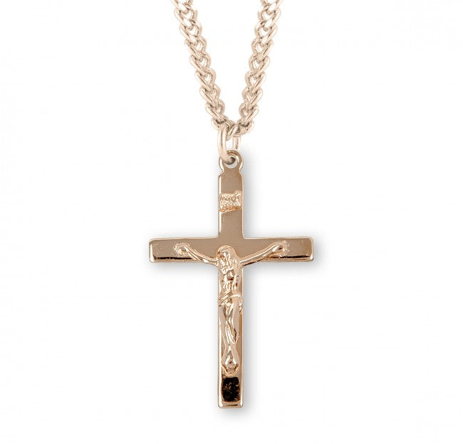 Unisex High Polished Classic Crucifix Medal
