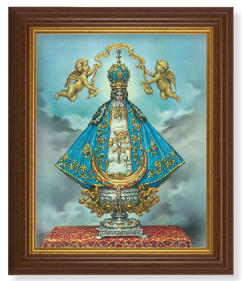 Virgen de San Juan 8x10 Textured Artboard Dark Walnut Frame