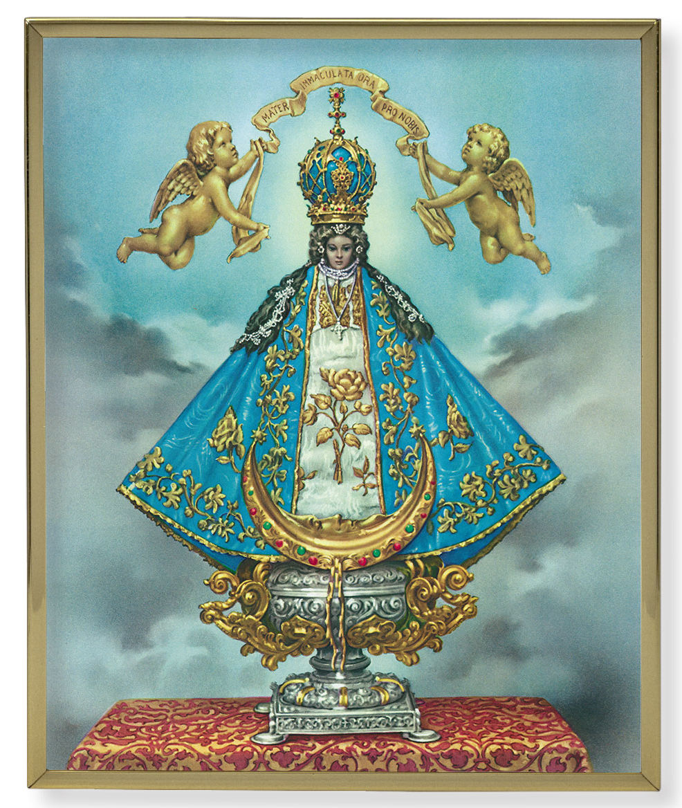 Virgen de San Juan Gold Frame 8x10 Plaque