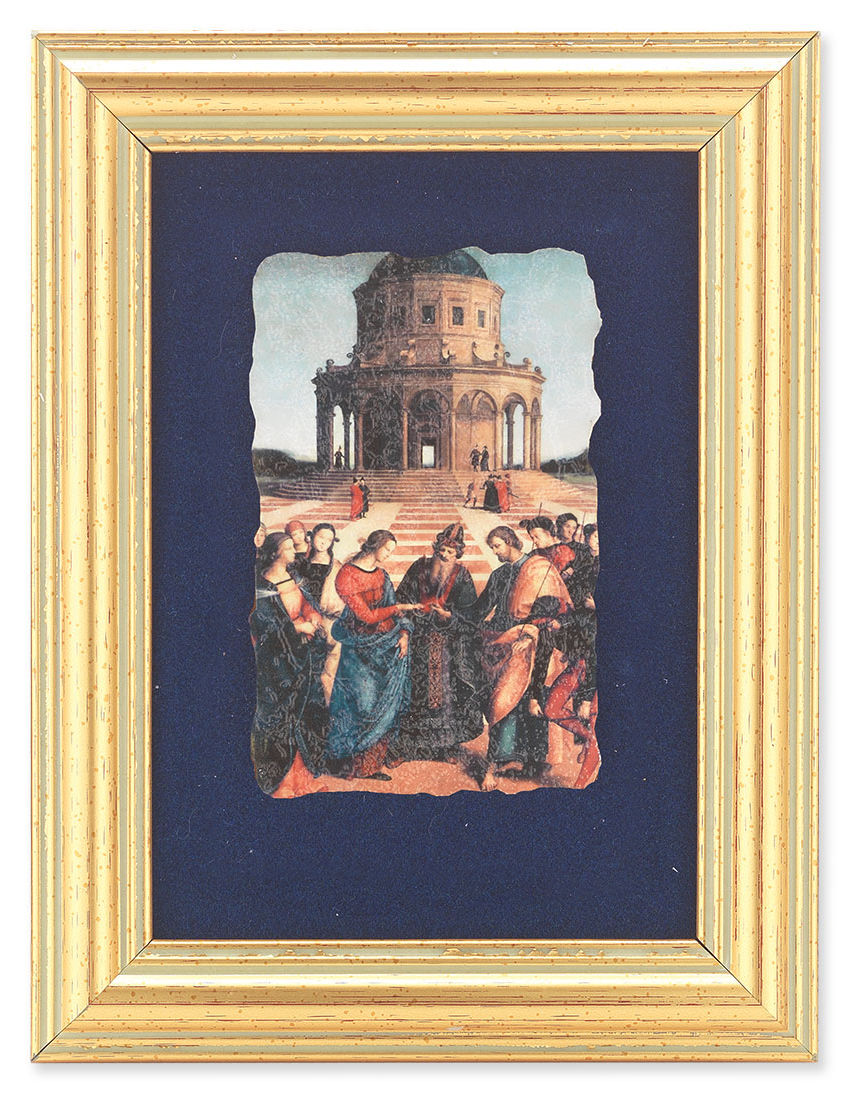 Wedding at Cana 5x6.5 Velvet Back Gold Frame