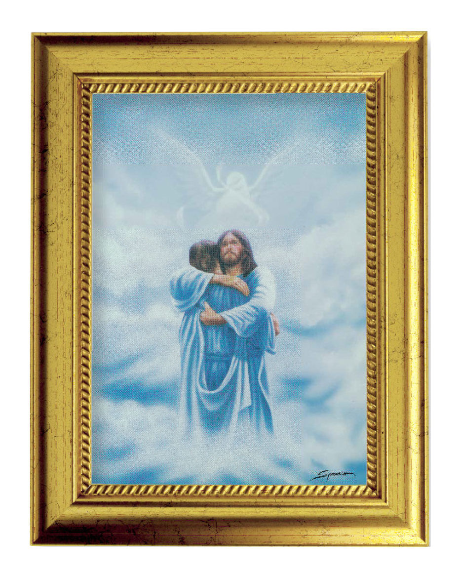 Welcome Home 5x7 Print in Gold-Leaf Frame