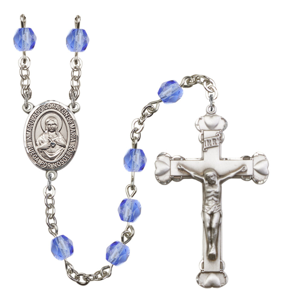 Corazon Inmaculado de Maria Birthstone Rosary for Women