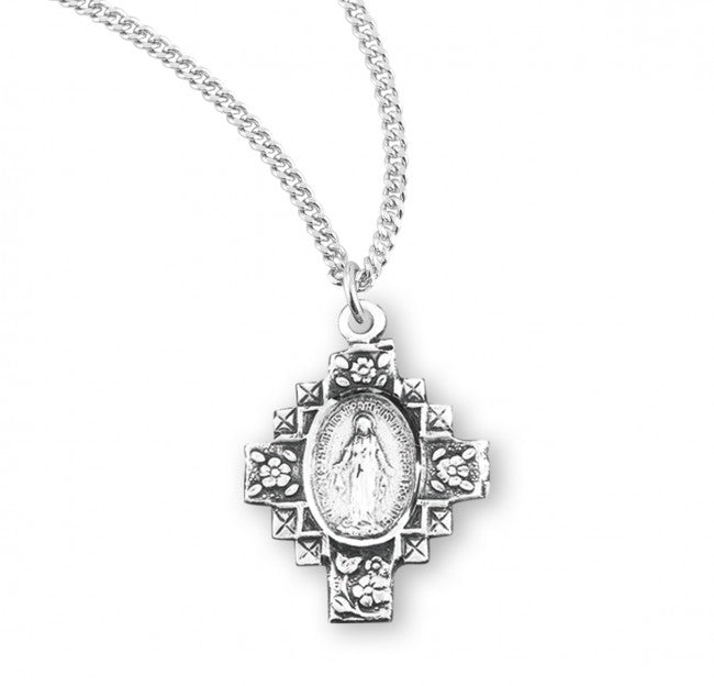 Handheld Cross Pottery with Miraculous Medal main image 1