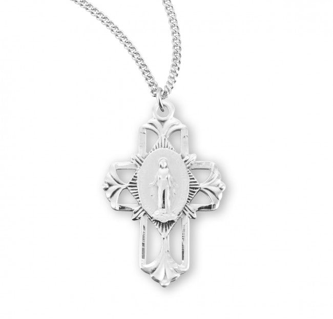 Cross with Miraculous Medal for Women