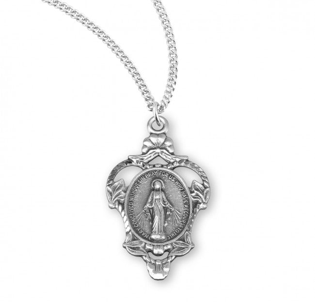 Leaf and Scroll Miraculous Pendant for Women