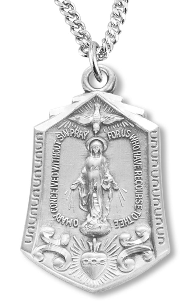 Miraculous Pendant Immaculate Heart Dove for Women
