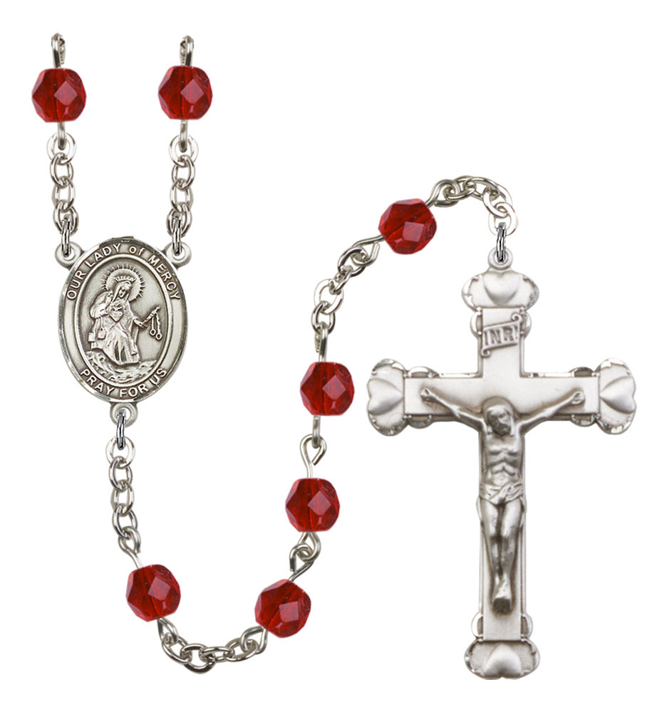 Our Lady of Mercy Birthstone Rosary for Women