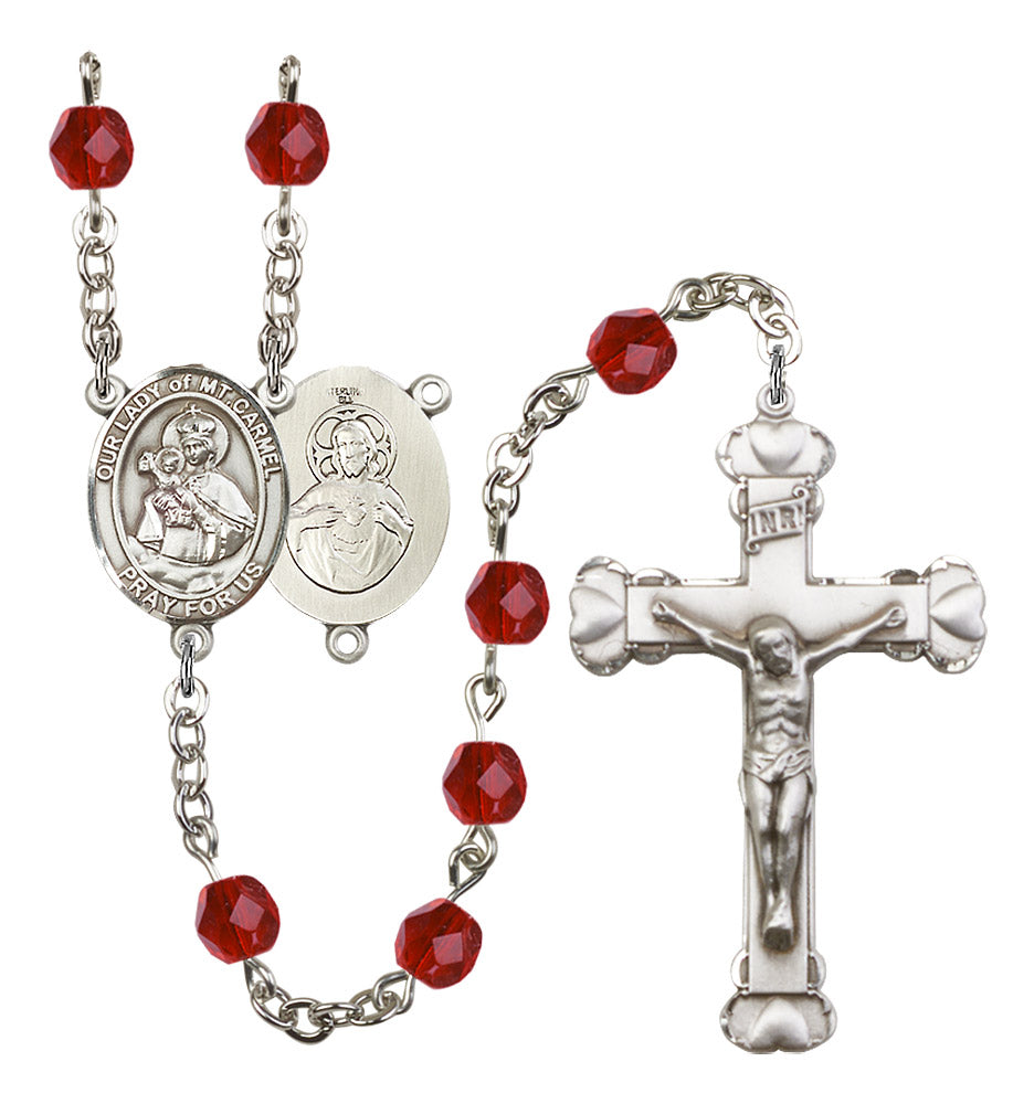 Our Lady of Mount Carmel Birthstone Rosary for Women