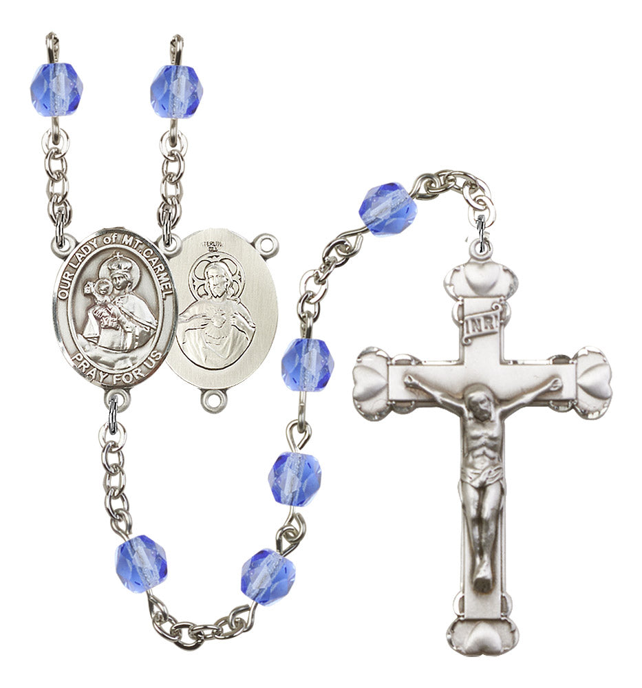 Our Lady of Mount Carmel Birthstone Rosary for Women