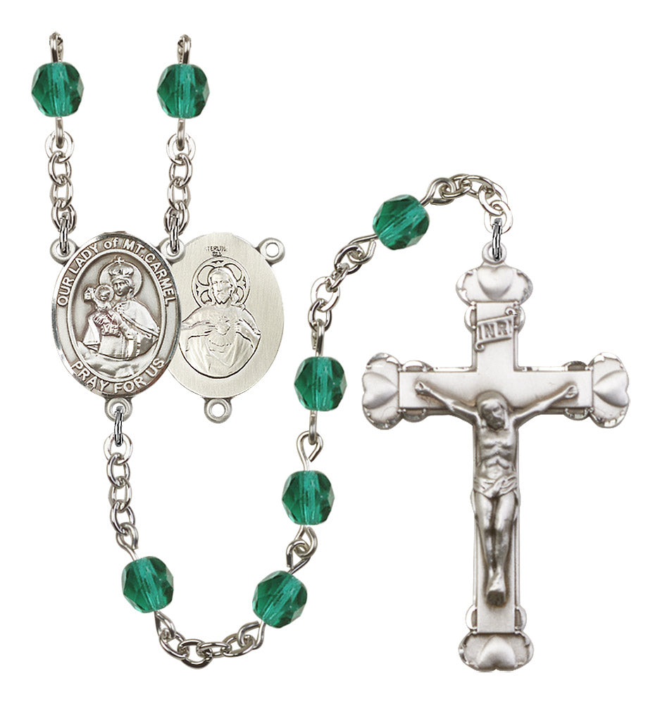 Our Lady of Mount Carmel Birthstone Rosary for Women