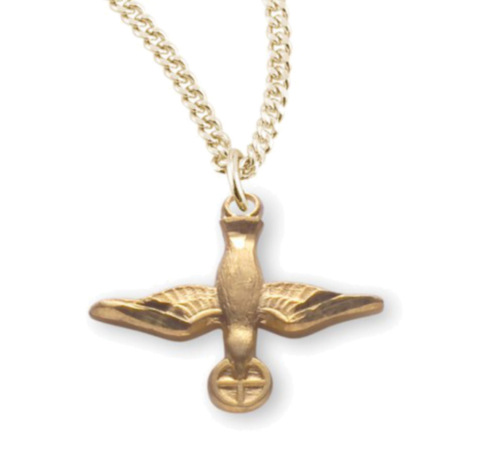 Descending Dove and Host Necklace for Women