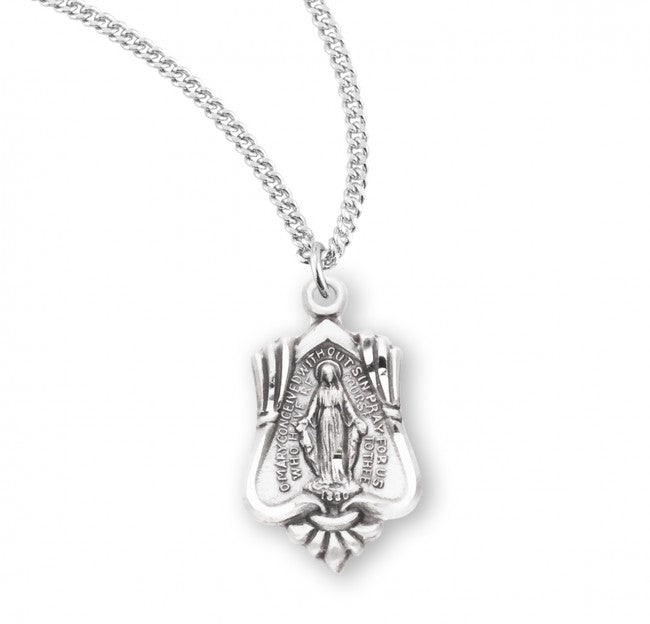Petite Fleur di Lis Miraculous Medal for Women