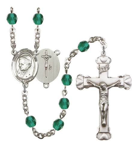 Pope Emeritace Benedict XVI Birthstone Rosary for Women