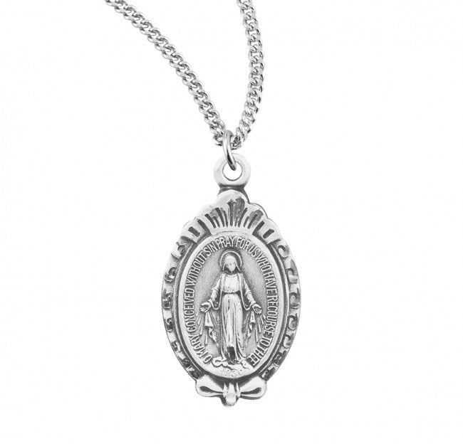 Ribbon Border Miraculous Medal for Women