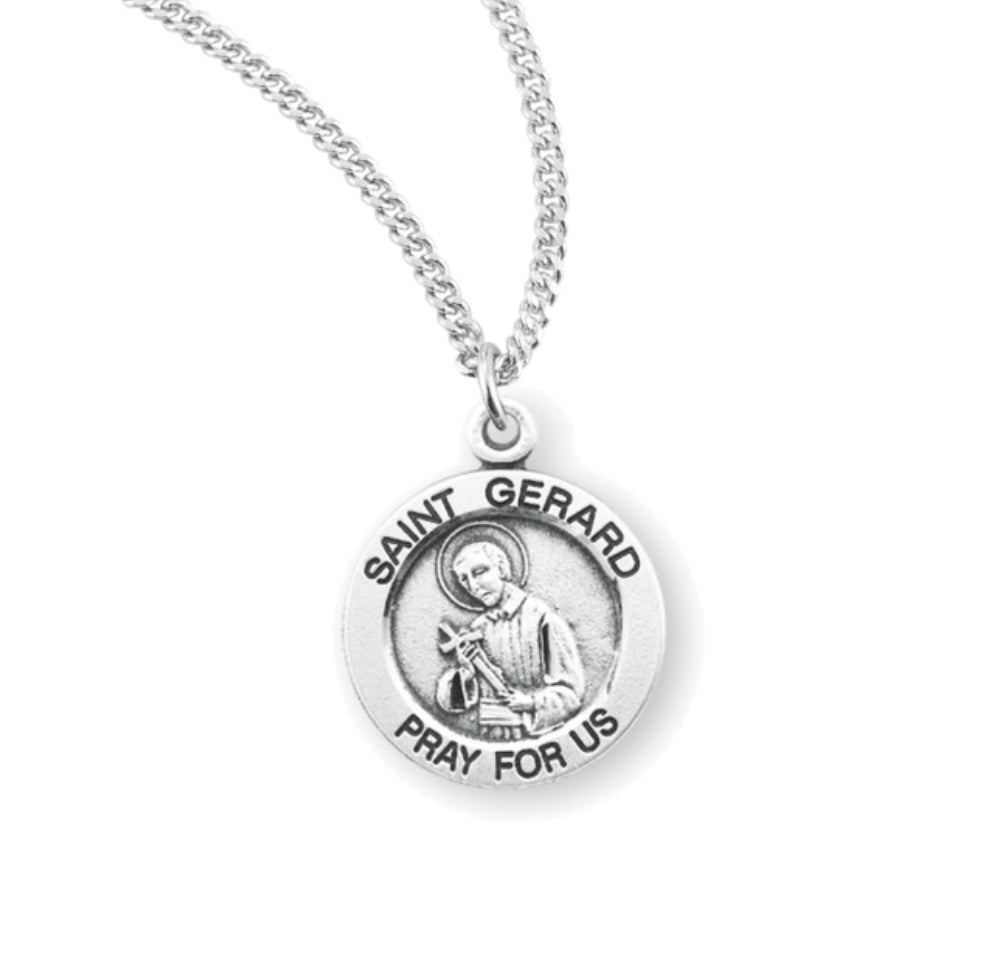 Round Saint Gerard Necklace for Women
