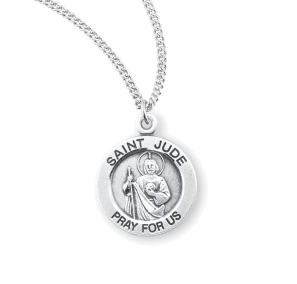 Round Saint Jude Necklace for Women