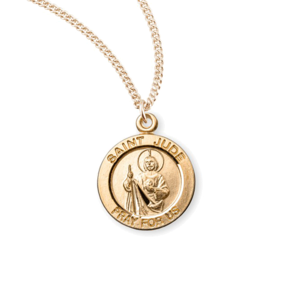 Round Saint Jude Necklace for Women