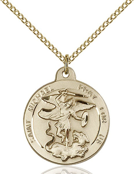 Round St. Michael the Archangel Medal for Women