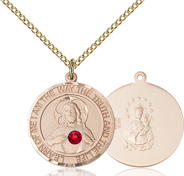 Women's Sacred Heart Round Pendant