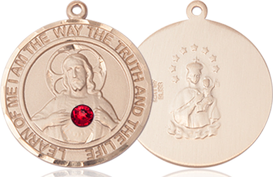 Women's Sacred Heart Round Pendant