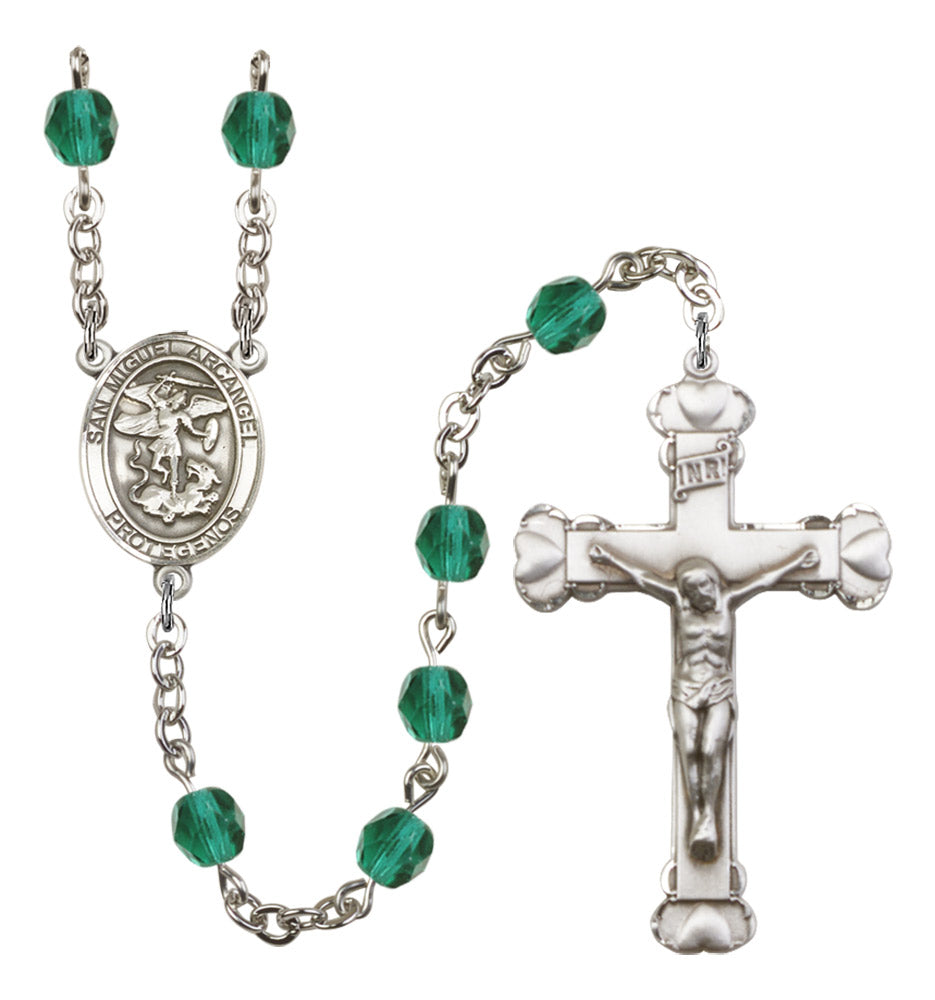 San Miguel Arcangel Birthstone Rosary for Women