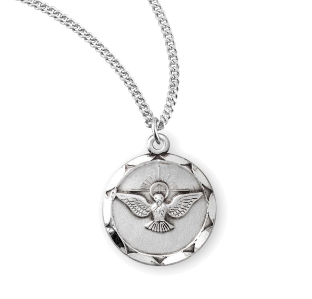 Scalloped Edge Dove Necklace for Women