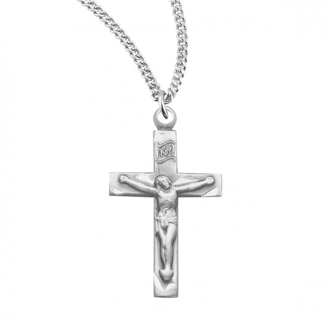 Simple Edge with Etching Crucifix Necklace for Women