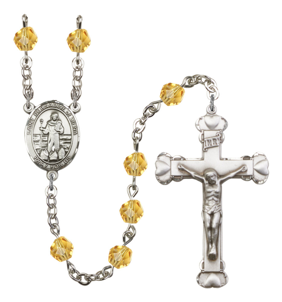 St. Bernadine of Sienna Birthstone Rosary for Women