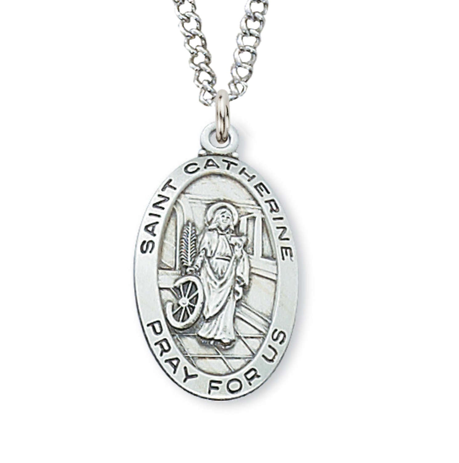 St. Catherine of Alexandria Medal Sterling Silver for Women