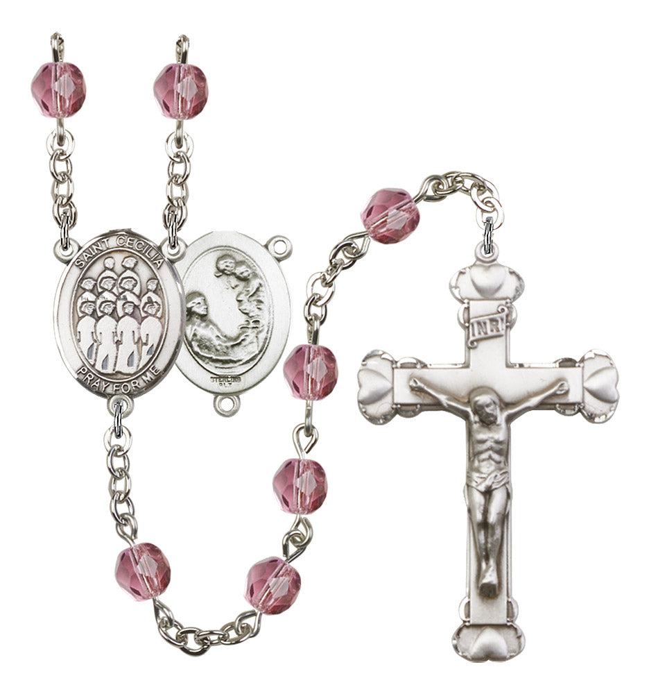 St. Cecilia Choir Birthstone Rosary for Women